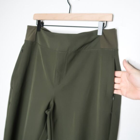 Kirkland Signature Womens Ankle Pants Large Green Stretch Waist Office Career - Picture 8 of 12